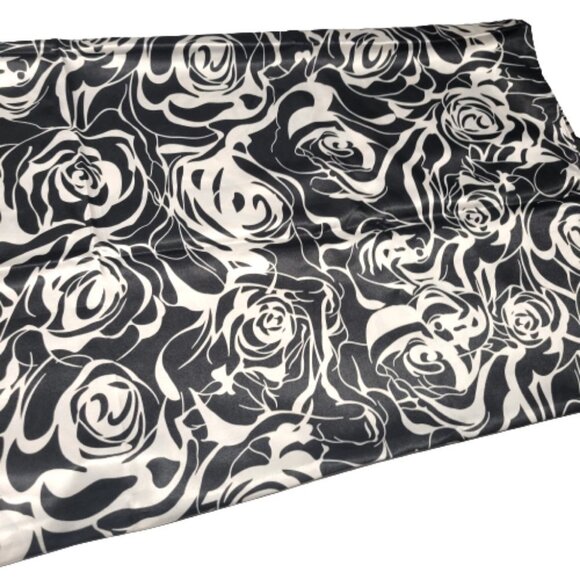 Black Rose Pareo Sarong Skirt Swimsuit Cover Up Strapless Dress - Picture 5 of 9